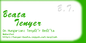 beata tenyer business card